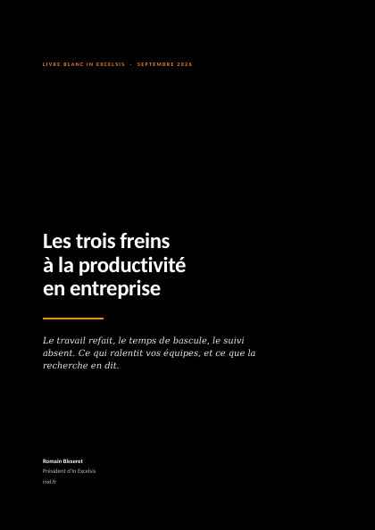 Couverture du livre blanc Les trois freins à la productivité en entreprise